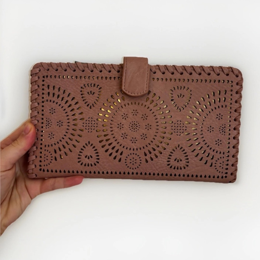 Faux Leather Passport Case | Pink And Gold Passport Holder Wallet| New With Tags